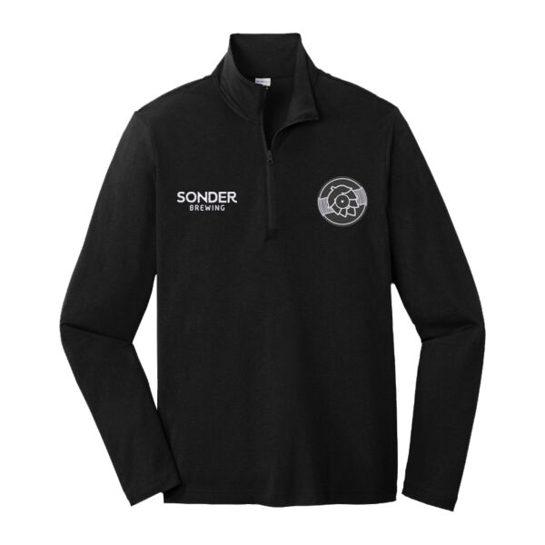 Sonder Brewing Embroidered - PosiCharge ® Tri Blend Wicking 1/4 Zip Pullover Thumbnail