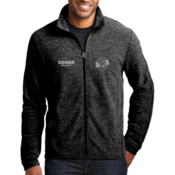 Sonder Brewing Embroidered - Heather Microfleece Full Zip Jacket Thumbnail