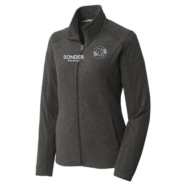 Sonder Brewing Embroidered - Ladies Heather Microfleece Full Zip Jacket Thumbnail